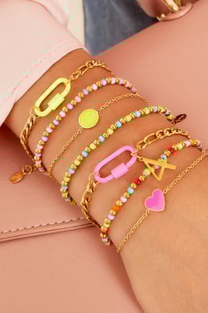 Cerradura de pulsera de color Rosa Acero inoxidable h5 Imagen2